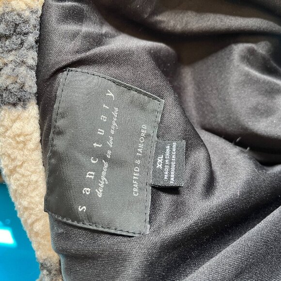 Sanctuary XXL 2XL Plaid Faux Fur Jacket Nordstrom - Picture 5 of 5